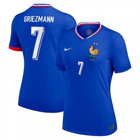 Francie Griezmann 7 Domácí ME 2024 - Dámské Fotbalové Dresy (S/S) Francie Griezmann 7 Domácí ME 2024 - Dámské Fotbalové Dresy (S/S)